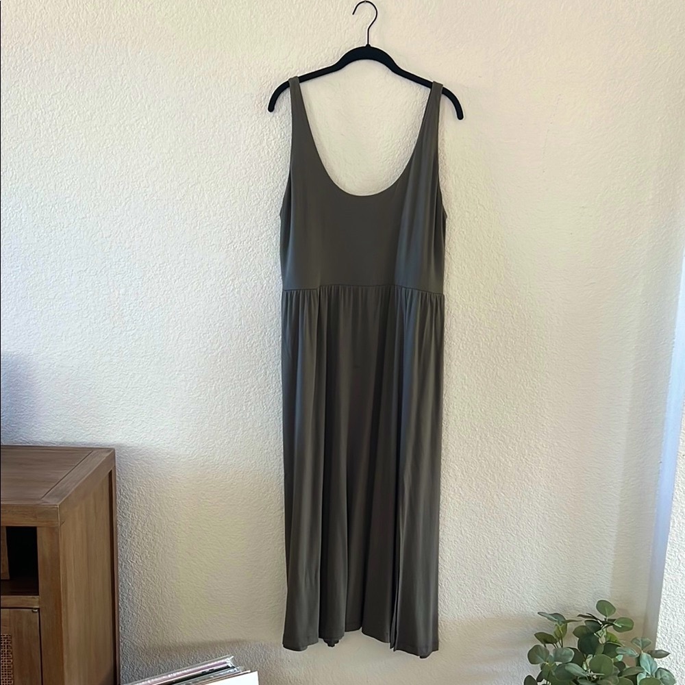 A New Day Midi Ballet Sundress - Olive